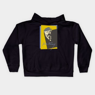 Science Fiction Visionary - Jules Verne Portrait 4 Kids Hoodie